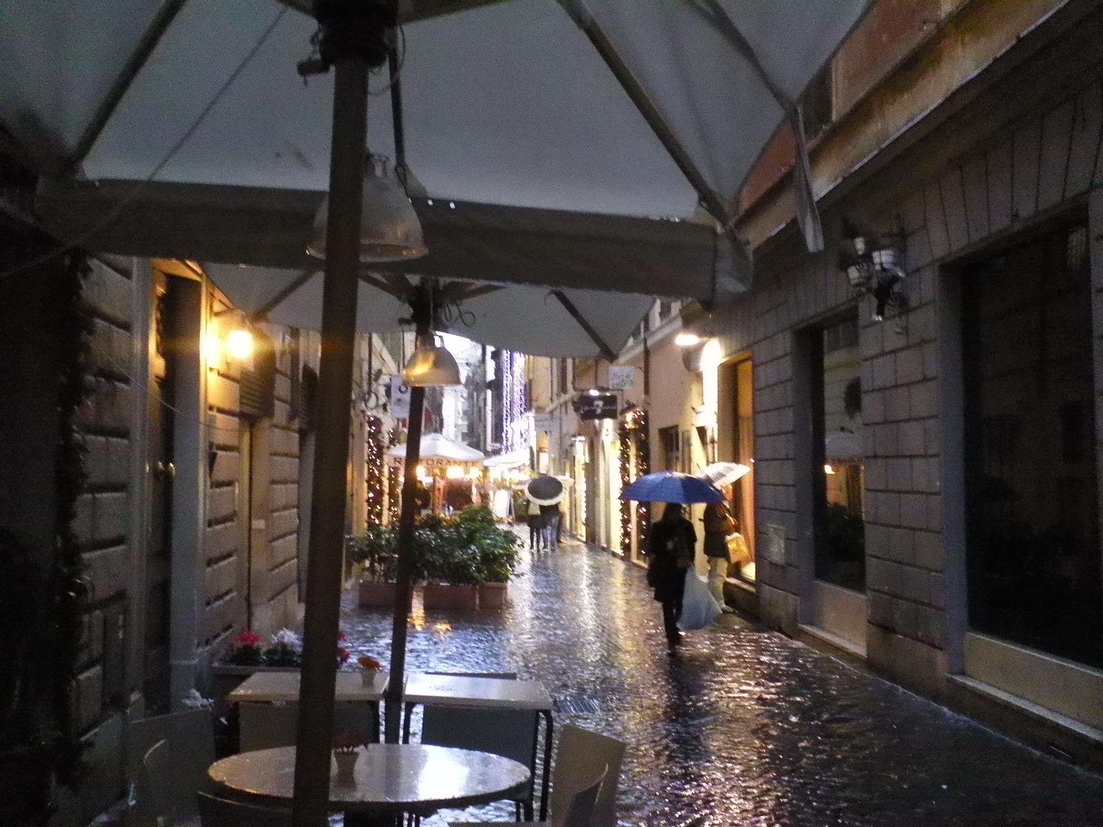 A rainy night in Rome